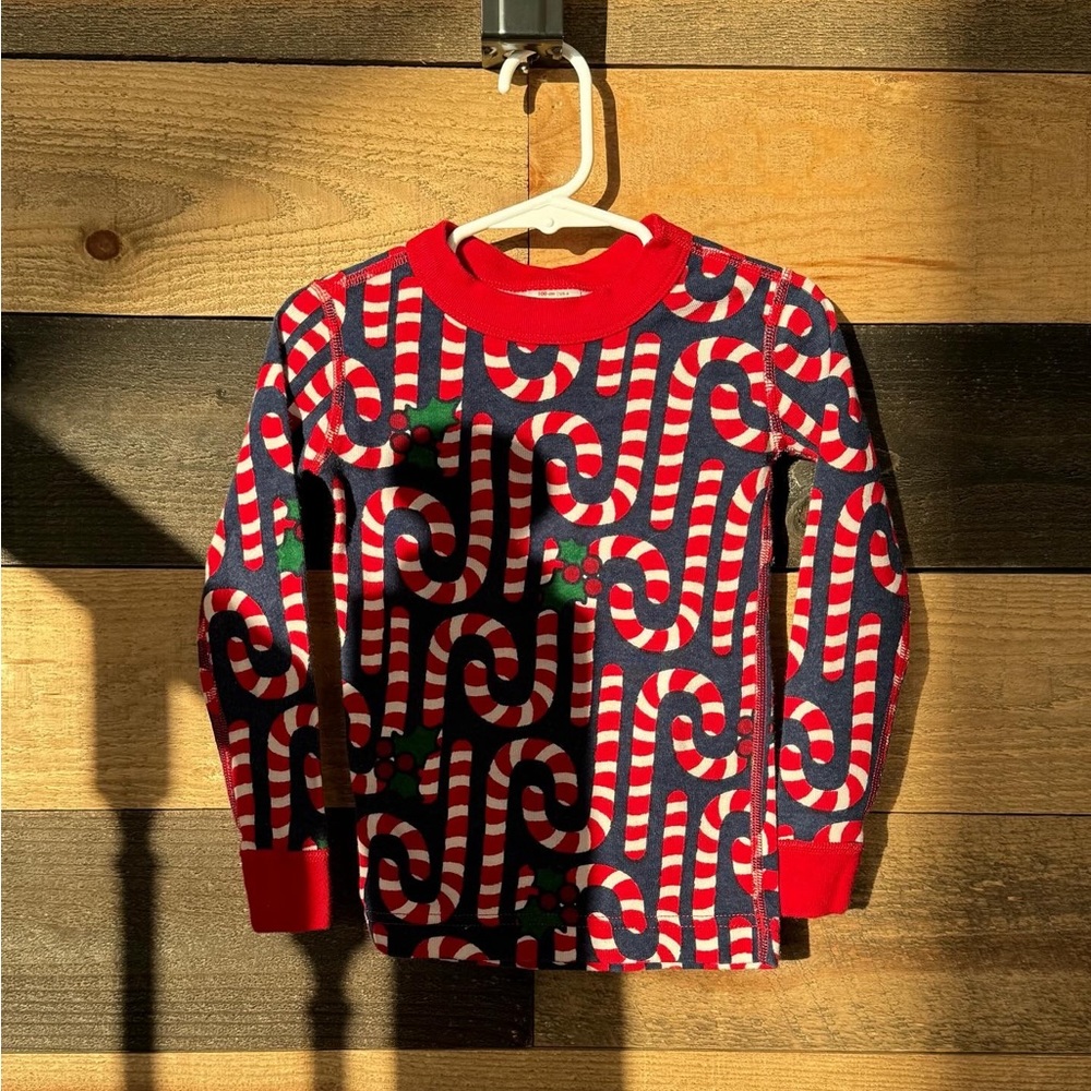 Hanna Andersson Candy Cane Pajama Set Size 4